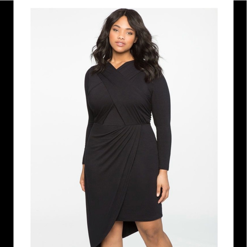 Eloquii Twisted Front Asymmetrical Dress